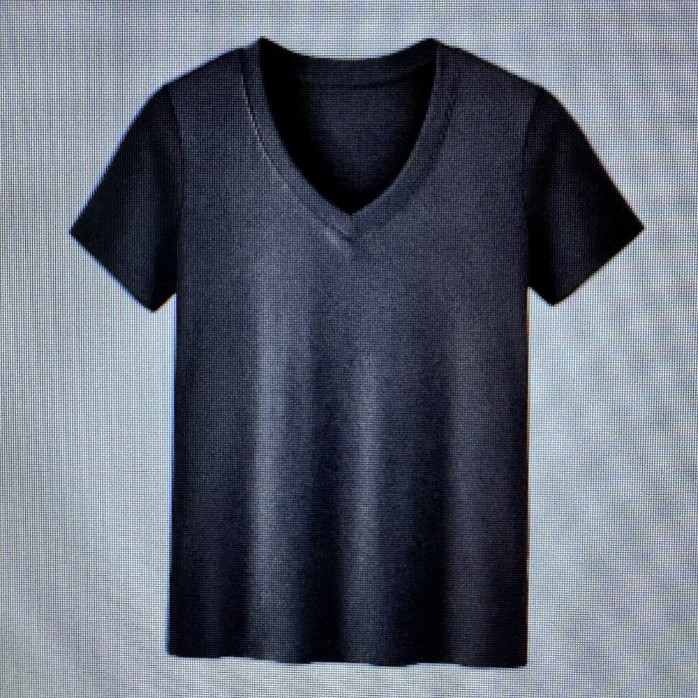 Showitty 3 Pack Multicolor Short Sleeve V Neck Basic T Shirts Womens Size XL - Picture 6 of 8